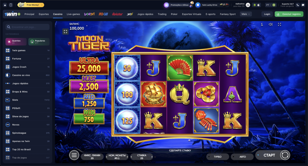 1win casino Fortune Tiger